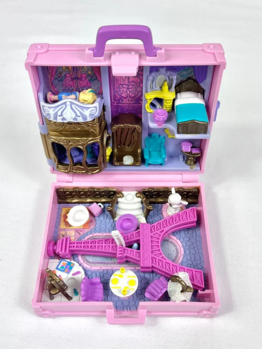 Vintage Polly Pocket Polly In Paris Complete Suitcase Doll Accessories 1996